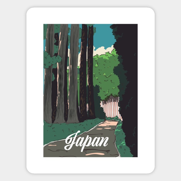 Vintage Japanese Forest Magnet by nickemporium1